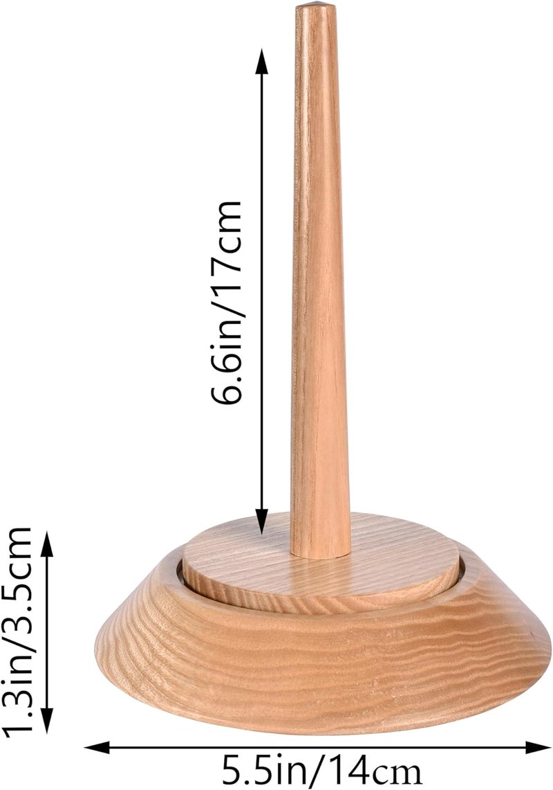 Barva Portable Chunky Yarn Holder 22 Lb | Smooth Bearing Spinner & Big Rubber Anti Slip Pads for Stability | European Wood Crochet Accessories | Compact Fiber Pro Tools | Top Crafts & Gifts for Women - Image 2